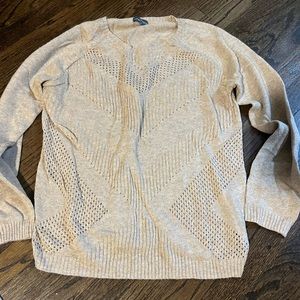 Beige crew neck sweater